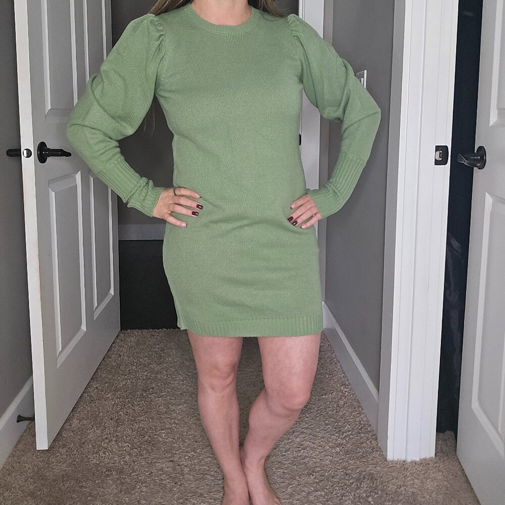 Green Sweater Dress